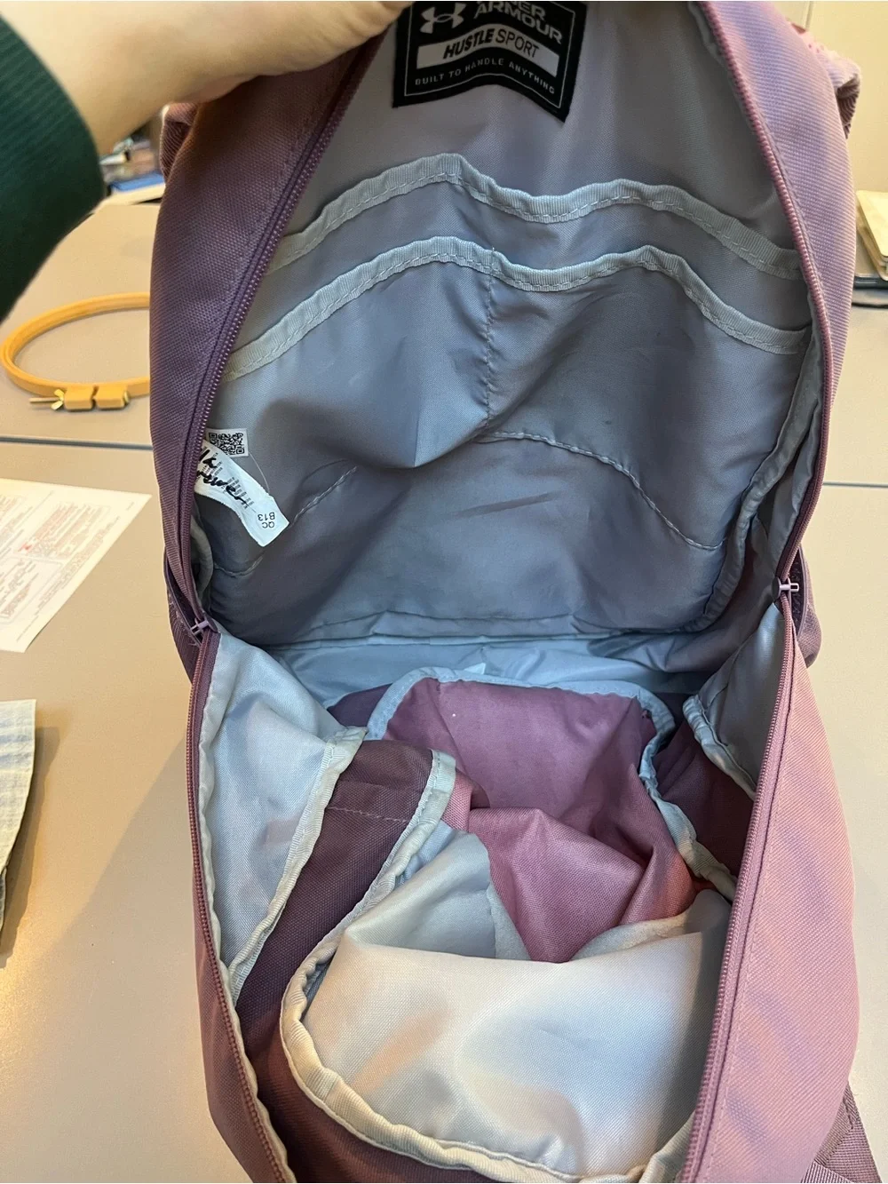 Under Armour Women's Mauve Pink and Burgundy Backpack